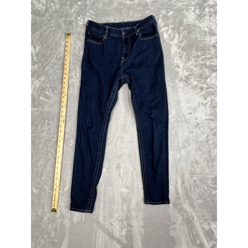 True Religion Jeans Women's 30 Blue‎ Jennie Curvy High Rise Skinny Fray